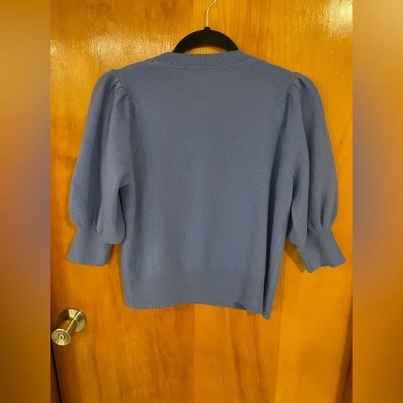 Filoro Puff Sleeve 100% Cashmere Sweater - Picture 3 of 5
